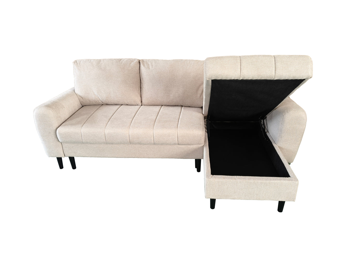 Amora Universal Corner Sofa bed With Storage Beige