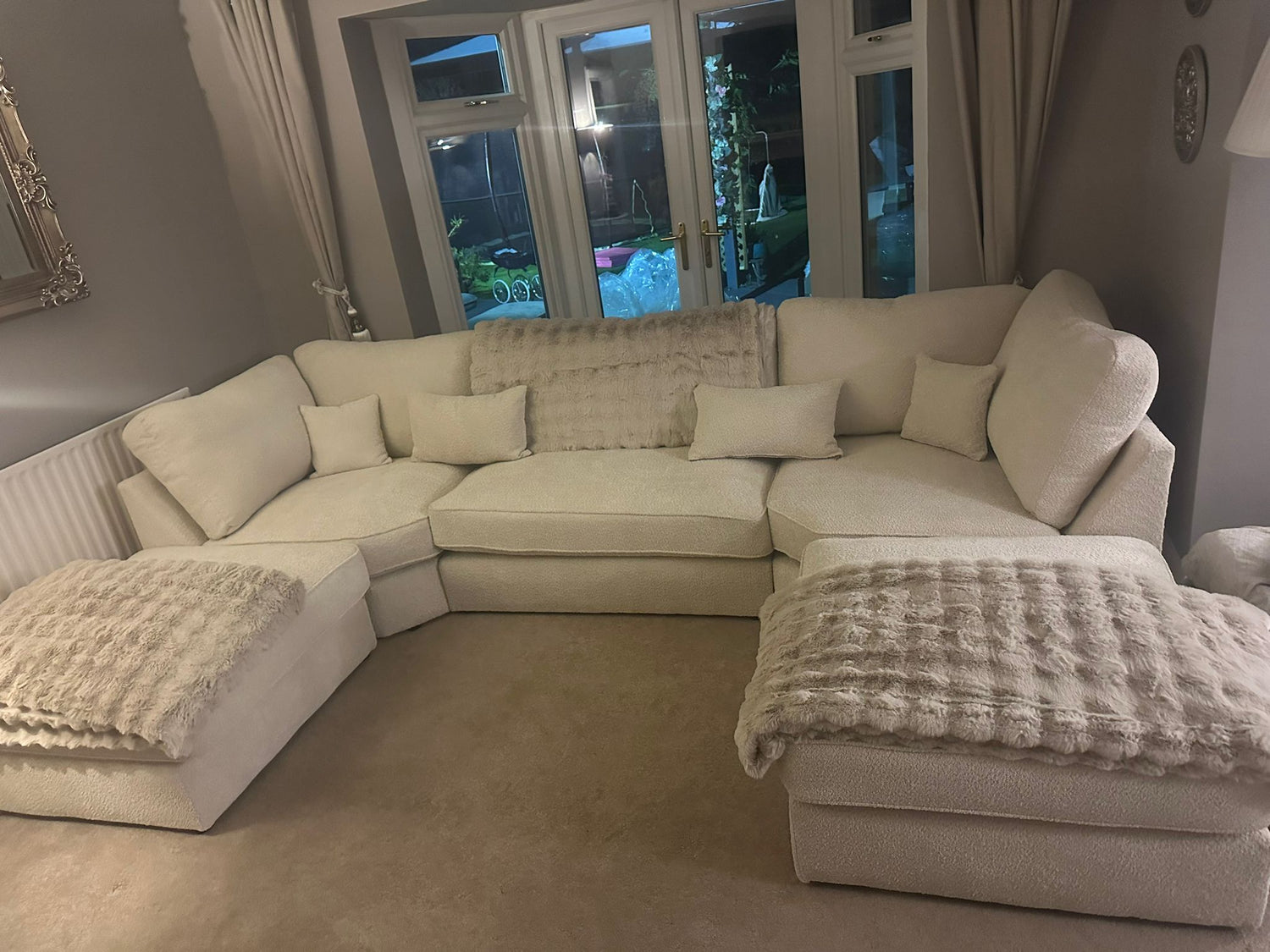 Missy Boucle U Shape Sofa