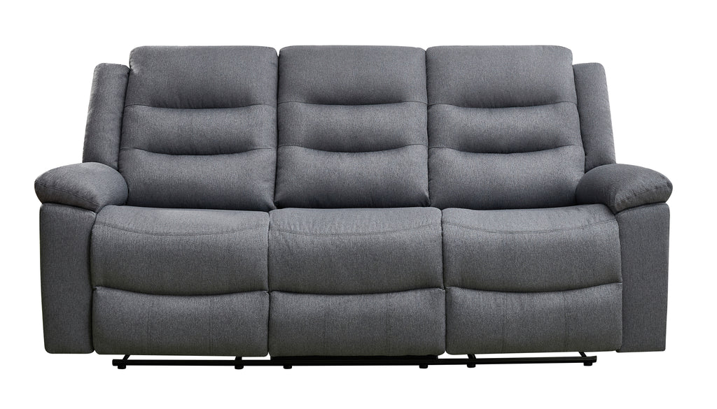 Roma Recliner 3 Seater Black Faux Leather