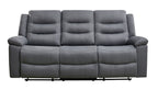 Roma Recliner 3 Seater Black Faux Leather