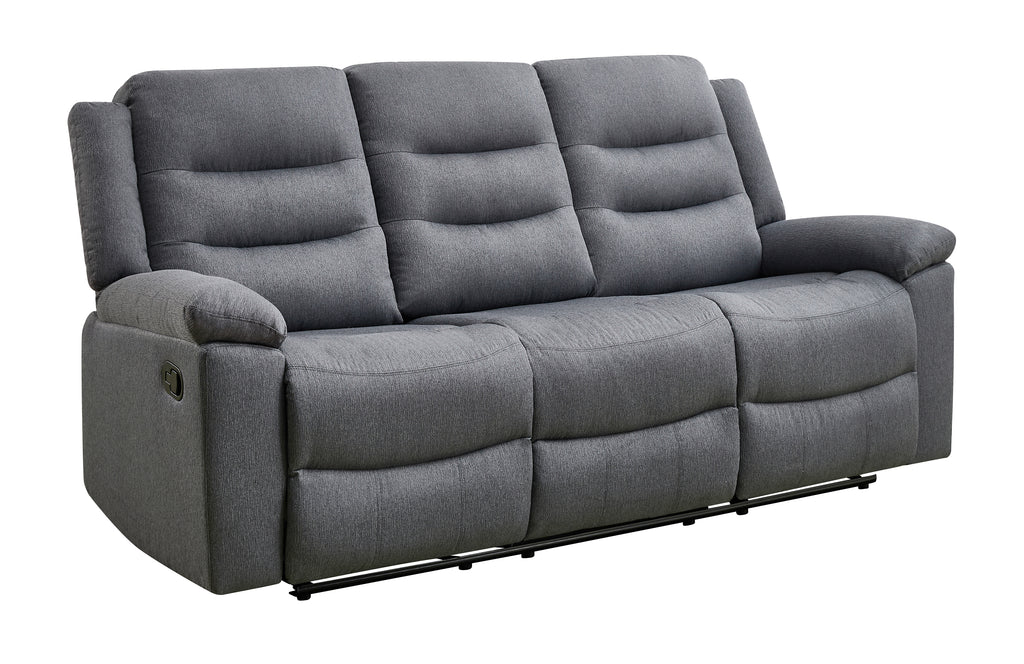 Roma Recliner 3 Seater Black Faux Leather