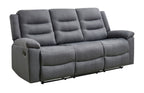 Roma Recliner 3 Seater Black Faux Leather