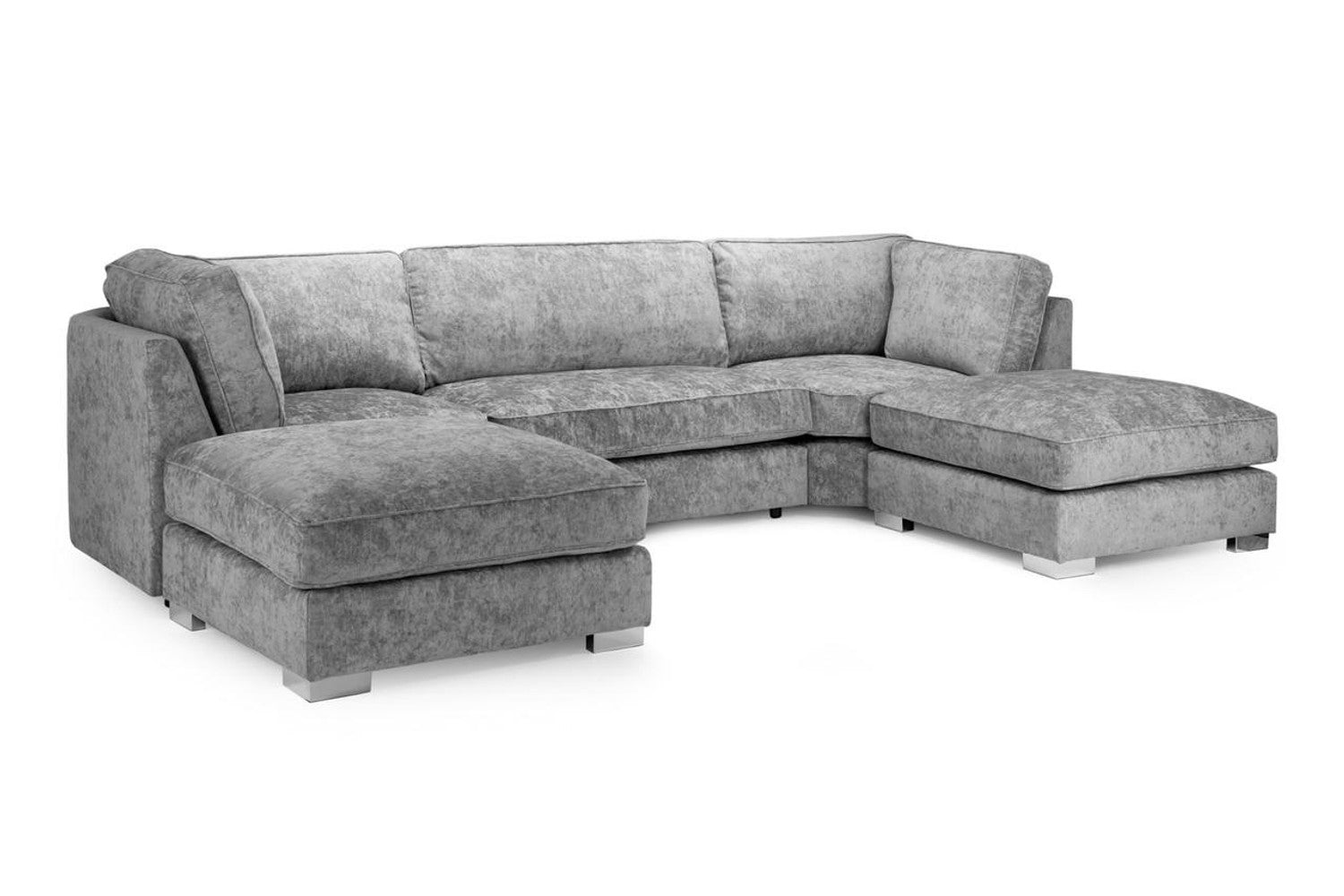 Bishop U shape Fullback Sofa Alaska Platinum