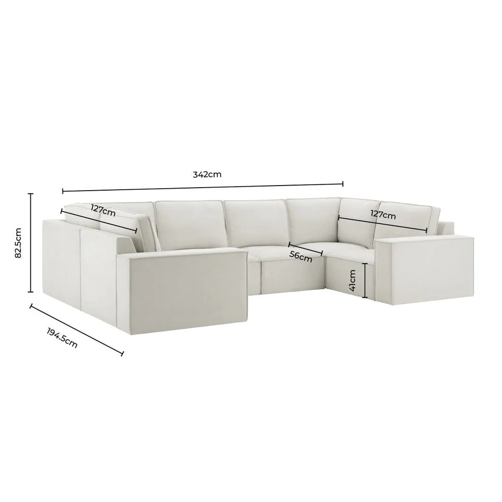 Brooklyn U-Shape Sofa Modular Ended Arm