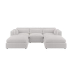 Cloud Boucle U shaped sofa feather filled
