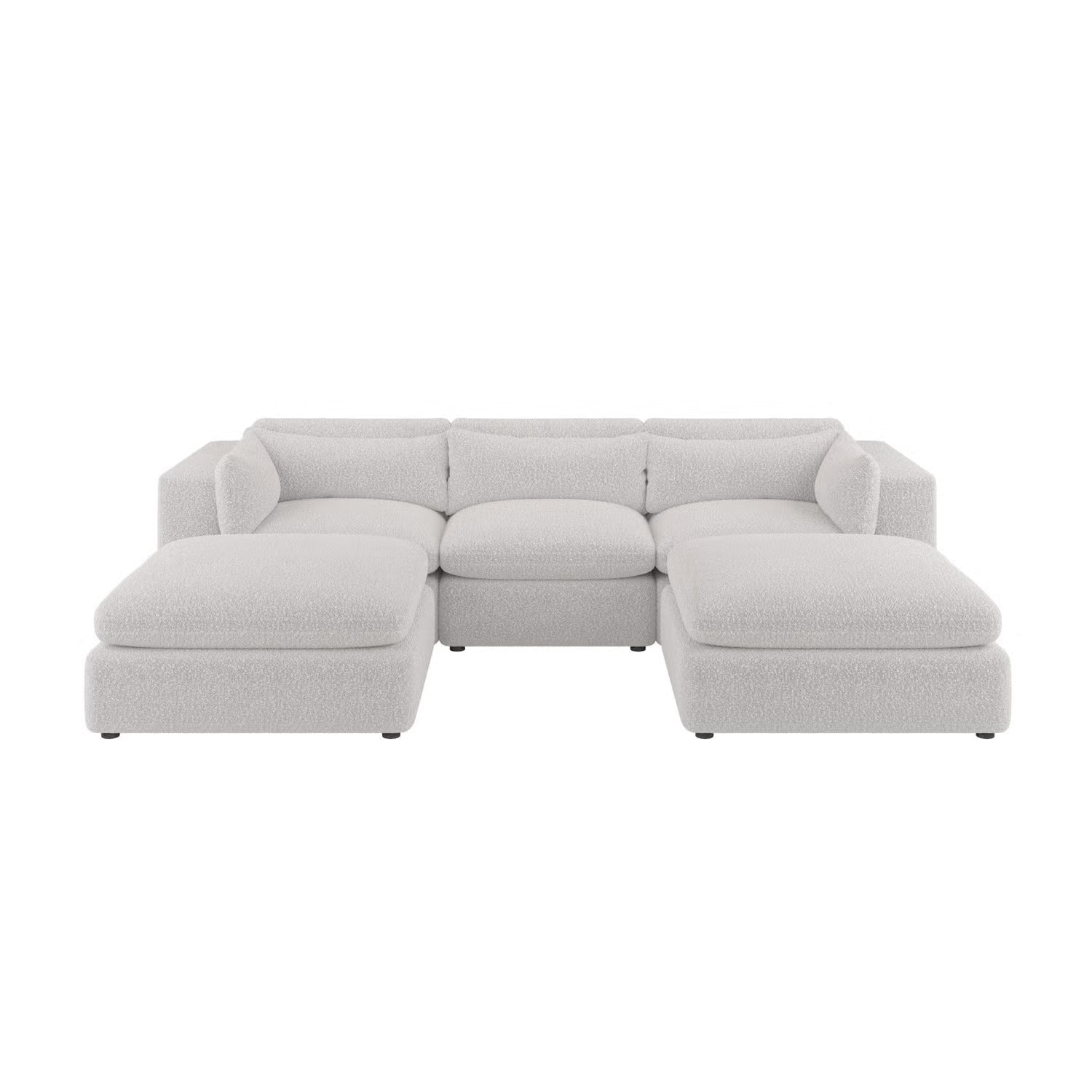 Cloud Boucle U shaped sofa feather filled