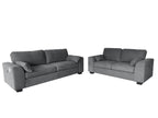 Henley 3 Seater Sofa Set with Cupholder on Side and and Storage Grey
