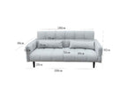 Pendle 3 seater Click Clack Sofa bed Silver