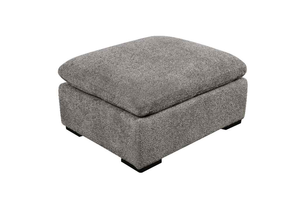 Modulo Duck Feather filled Footstool Boucle Grey