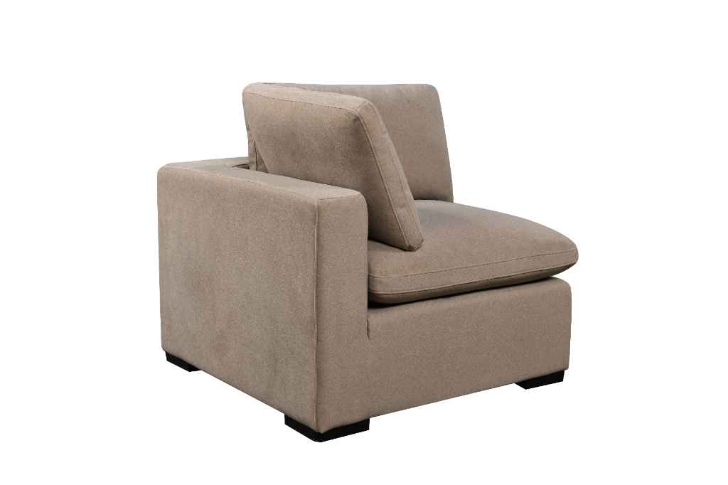 Modulo 5 seater Modular Corner Duck feather cushions Lush Cream