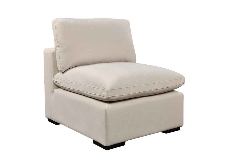 Cozy 5 seater Modular Corner Duck feather cushions Lush Cream