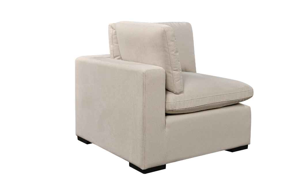 Cozy 5 seater Modular Corner Duck feather cushions Lush Cream