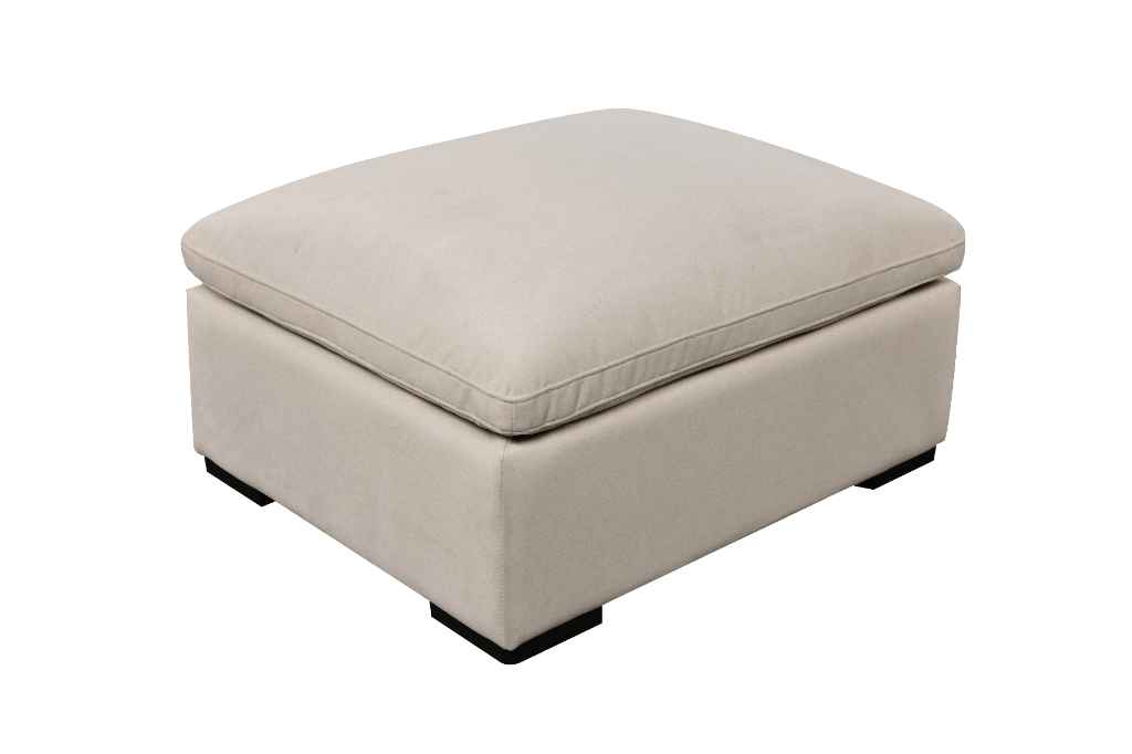 Modulo Duck Feather filled Footstool Lush Cream