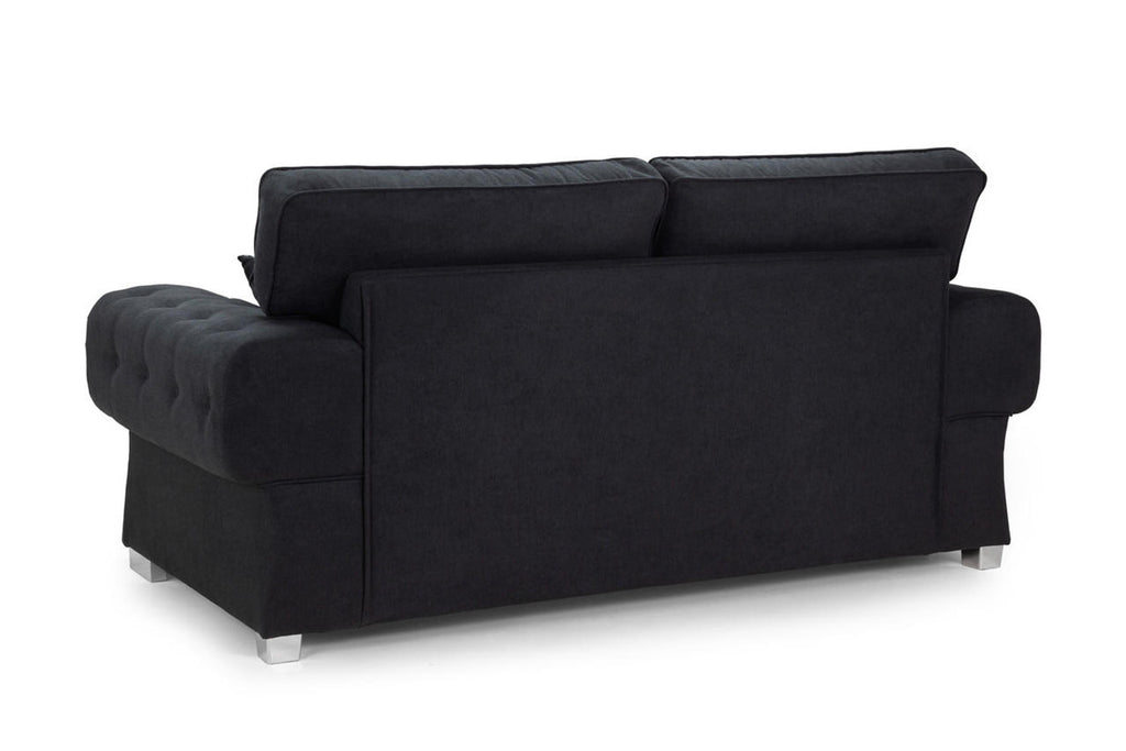 Verona Fullback Sofabed Black 3 Seater