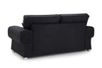 Verona Fullback Sofabed Black 3 Seater